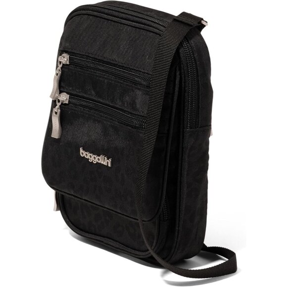 Women's Black Cheetah Journey Crossbody Bags 9x6 Small Lightweight Handbag - Picture 2 of 6